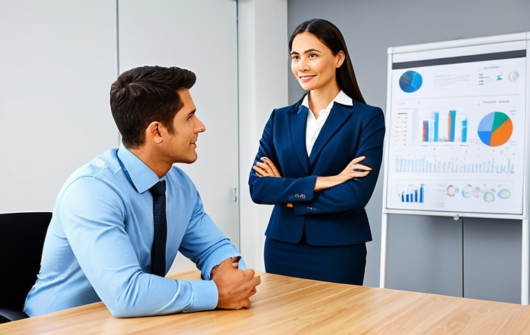 디자인 상담 스킬 업그레이드 방법 - Client Meeting**

"A professional design consultant, fully clothed in appropriate business attire, e...